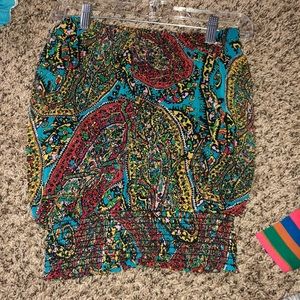 Paisley pattern smocked tube